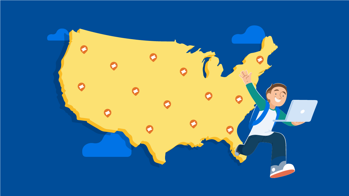 Digital Hall Passes - US Map